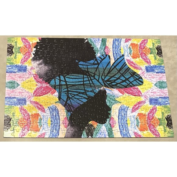 Lot 4 JIGSAW PUZZLES 300 500 550pc Butterflies Dolphin Amsterdam Woman COMPLETE - Picture 5 of 7